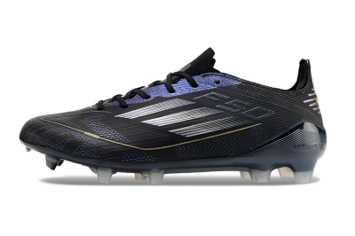 Adidas F50 Elite FG Firm Ground Soccer Cleats - Black/Silver/Purple