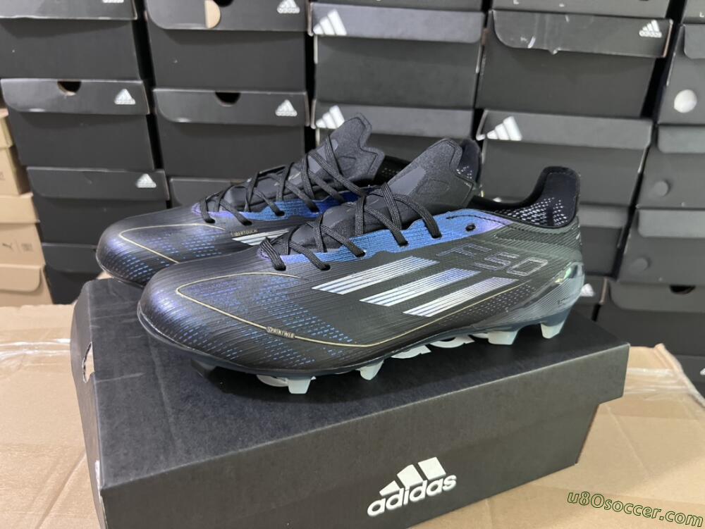 Adidas F50 Elite FG Soccer Cleats - Black/Silver/Purple