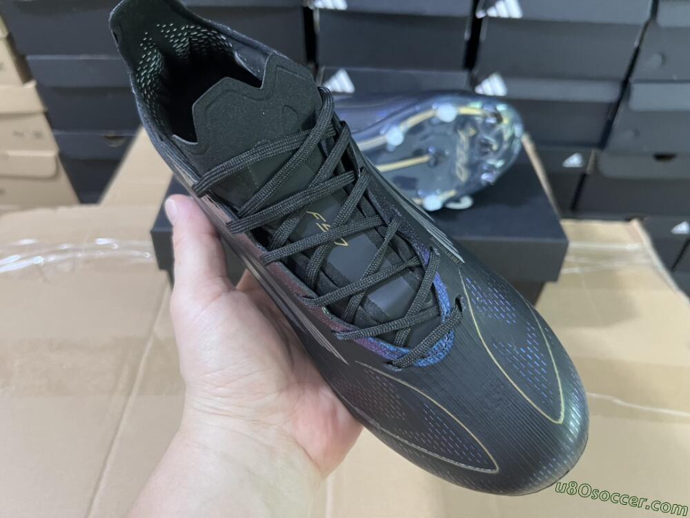 Adidas F50 Elite FG Firm Ground Soccer Cleats - Black/Silver/Purple