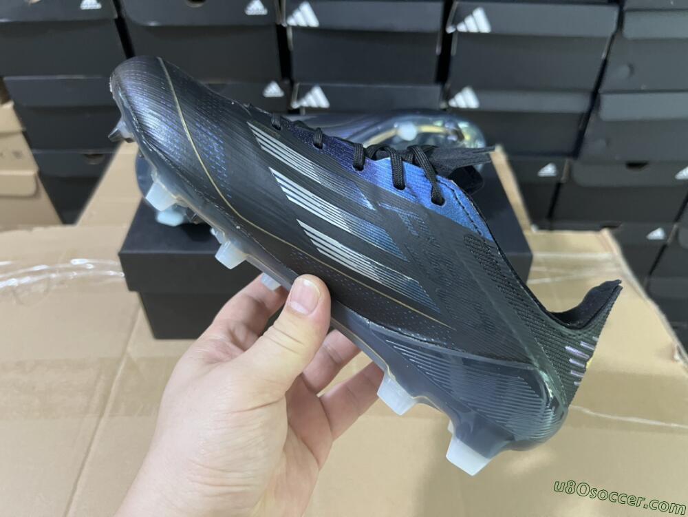Adidas F50 Elite FG Firm Ground Soccer Cleats - Black/Silver/Purple