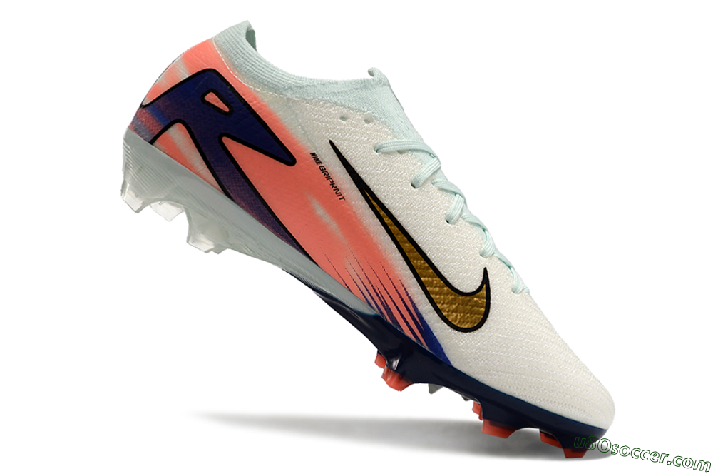 Nike Air Zoom Mercurial Vapor 16 Elite FG Firm Ground Soccer Cleats - Pink/Gold/Blue 4