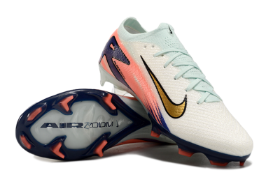 Nike Air Zoom Mercurial Vapor 16 Elite FG Firm Ground Soccer Cleats - Pink/Gold/Blue