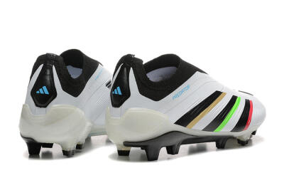 Adidas Predator Elite Laceless FG Firm Ground Soccer Cleats - White/Black/Red/Gold
