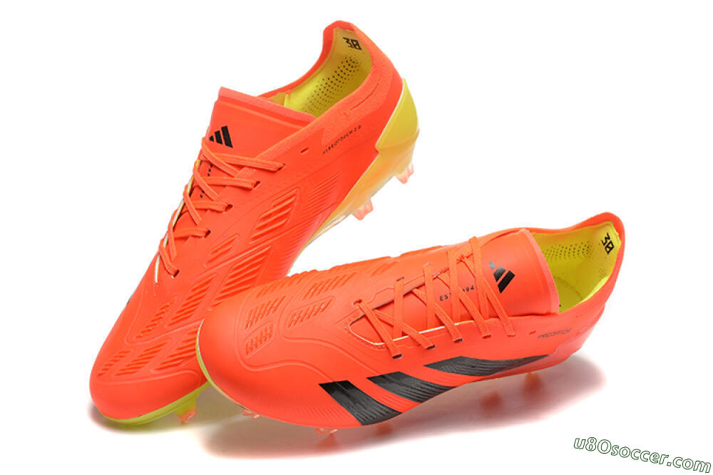 Adidas Predator Elite 24 FG Firm Ground Soccer Cleats - Red/Black/Yellow 3