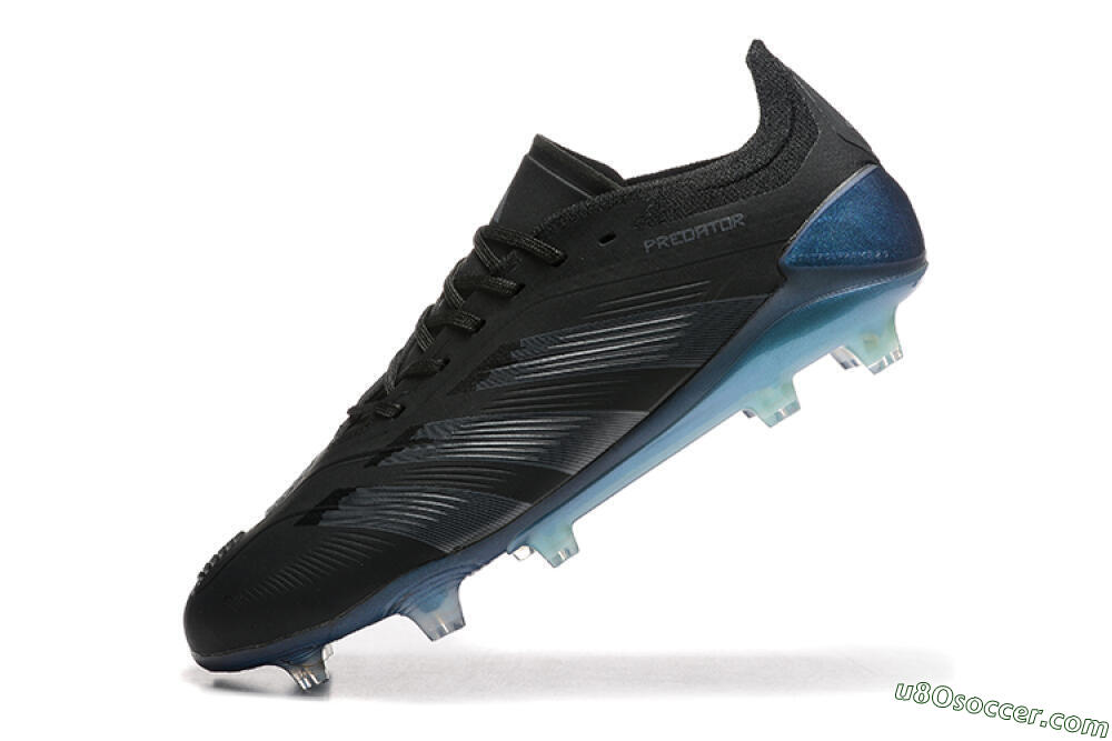 Adidas Predator Elite 24 FG Firm Ground Soccer Cleats - Black/Silver/Blue 5