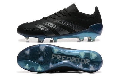 Adidas Predator Elite 24 FG Firm Ground Soccer Cleats - Black/Silver/Blue