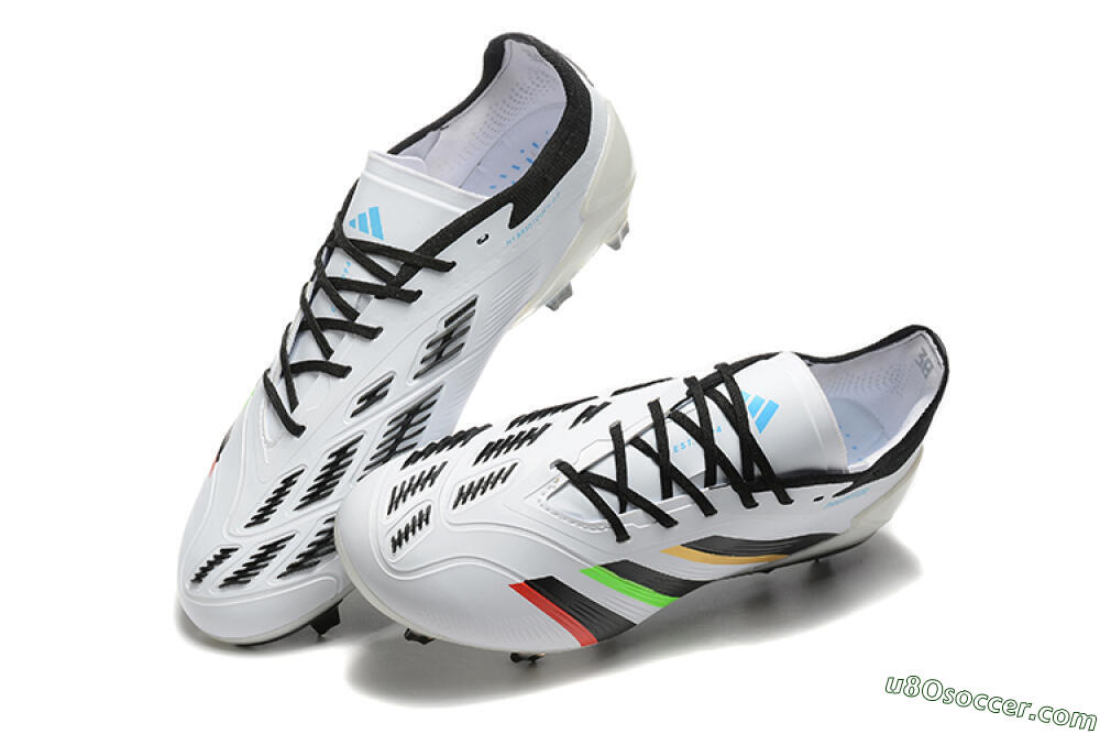 Adidas Predator Elite 24 FG Firm Ground Soccer Cleats - White/Black/Red/Gold 3