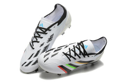 Adidas Predator Elite 24 FG Firm Ground Soccer Cleats - White/Black/Red/Gold