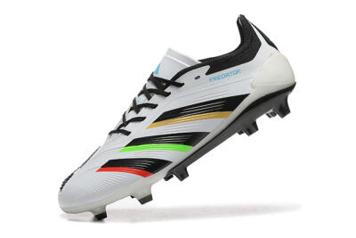 Adidas Predator Elite 24 FG Firm Ground Soccer Cleats - White/Black/Red/Gold