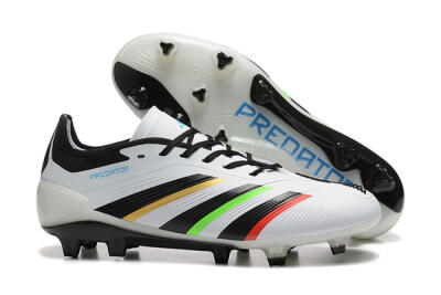 Adidas Predator Elite 24 FG Firm Ground Soccer Cleats - White/Black/Red/Gold