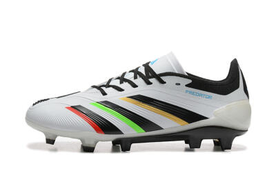 Adidas Predator Elite 24 FG Firm Ground Soccer Cleats - White/Black/Red/Gold