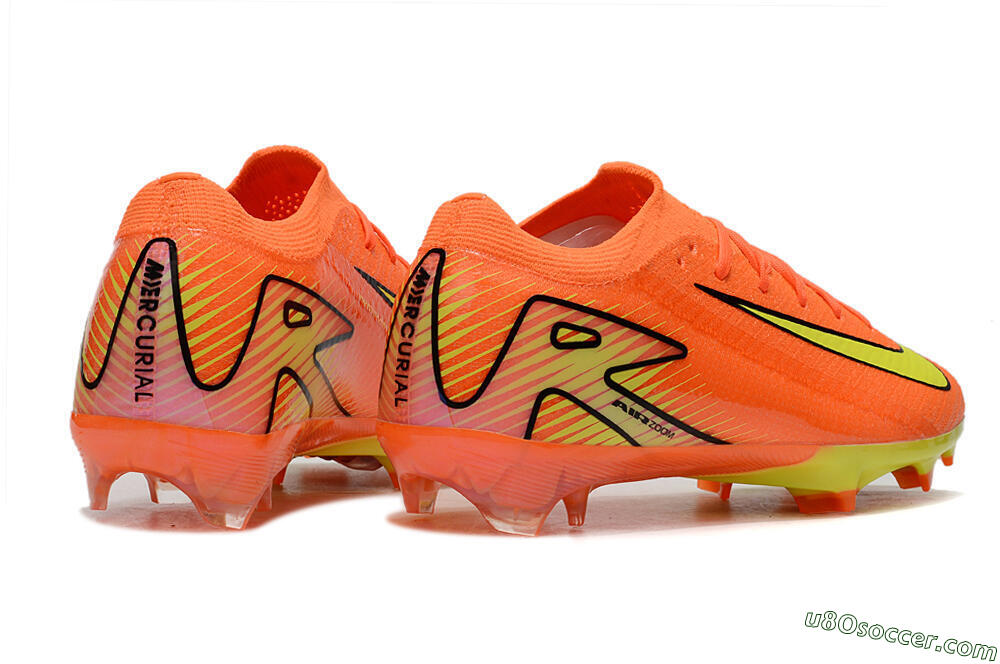 Nike Air Zoom Mercurial Vapor 16 Elite FG Firm Ground Soccer Cleats - Orange/Yellow/Black 6