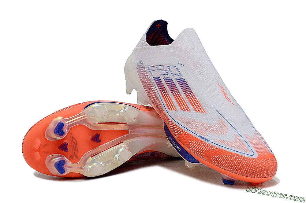 Adidas F50+ Lightstrike Pro Laceless FG Firm Ground Soccer Cleats - Red/White/Blue 3