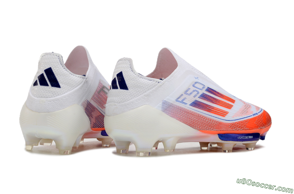 Adidas F50+ Lightstrike Pro Laceless FG Firm Ground Soccer Cleats - Red/White/Blue 6