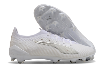 Puma Ultra 5 Ultimate FG Firm Ground Soccer Cleats - White/Silver