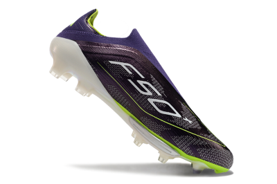 Adidas F50+ Lightstrike Pro Laceless FG Firm Ground Soccer Cleats - Purple/Yellow/White