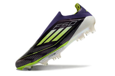 Adidas F50+ Lightstrike Pro Laceless FG Firm Ground Soccer Cleats - Purple/Yellow/White