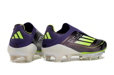 Adidas F50+ Lightstrike Pro Laceless FG Firm Ground Soccer Cleats - Purple/Yellow/White