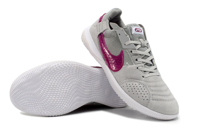Nike Street Gato IC Indoor & Futsal Soccer Shoes - Grey/Red/White