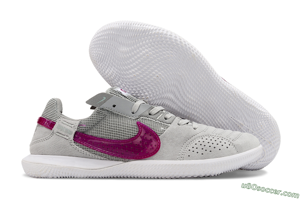 Nike Street Gato IC Indoor & Futsal Soccer Shoes - Grey/Red/White 1