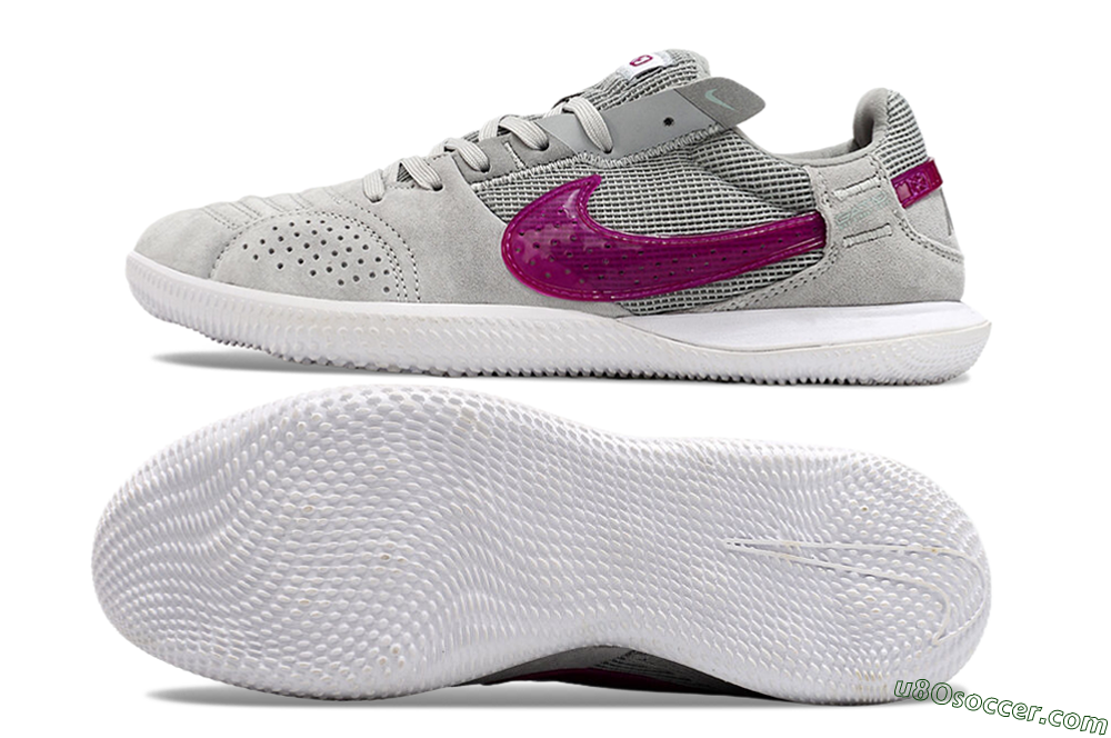 Nike Street Gato IC Indoor & Futsal Soccer Shoes - Grey/Red/White 0