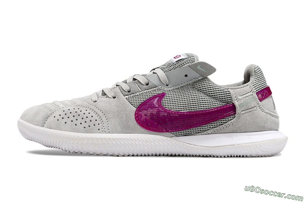 Nike Street Gato IC Indoor & Futsal Soccer Shoes - Grey/Red/White 2