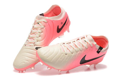 Nike Tiempo Legend 10 Elite FG Firm Ground Soccer Cleats - White/Pink/Black