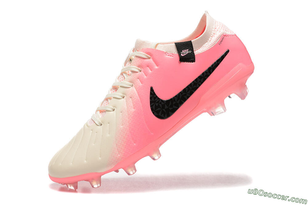 Nike Tiempo Legend 10 Elite FG Firm Ground Soccer Cleats - White/Pink/Black 8
