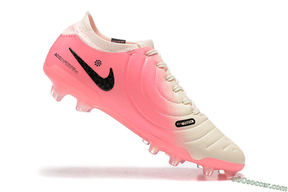 Nike Tiempo Legend 10 Elite FG Firm Ground Soccer Cleats - White/Pink/Black 7