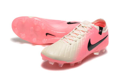 Nike Tiempo Legend 10 Elite FG Firm Ground Soccer Cleats - White/Pink/Black