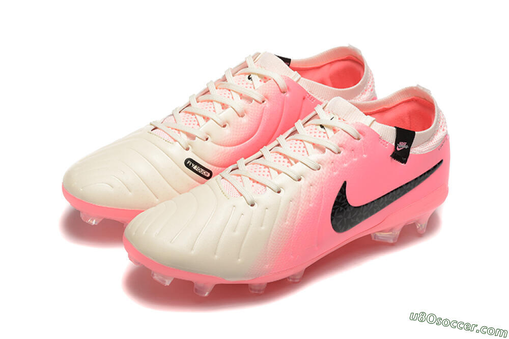 Nike Tiempo Legend 10 Elite FG Firm Ground Soccer Cleats - White/Pink/Black 5
