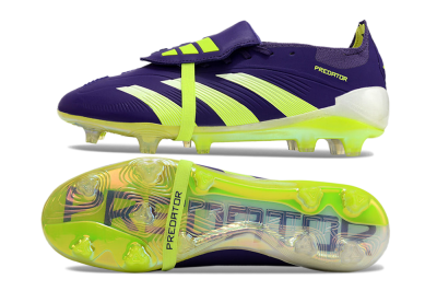 Adidas Predator Elite Foldover Tongue FG Firm Ground Soccer Cleats - Blue/Yellow/White