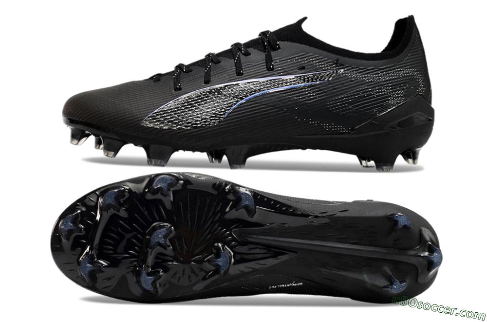 Puma Ultra 5 Ultimate FG Firm Ground Soccer Cleats - Black/Silver/Blue 0