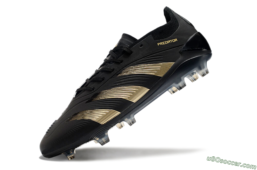 Adidas Predator Elite 24 FG Firm Ground Soccer Cleats - Black/Gold/Blue 5
