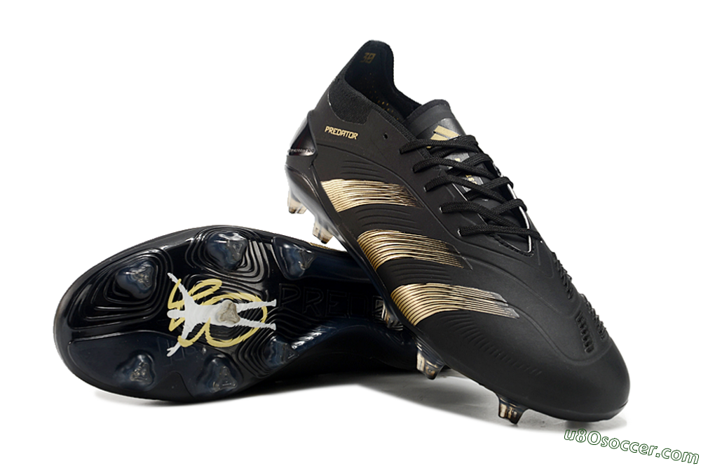 Adidas Predator Elite 24 FG Firm Ground Soccer Cleats - Black/Gold/Blue 3