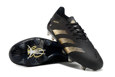 Adidas Predator Elite 24 FG Firm Ground Soccer Cleats - Black/Gold/Blue