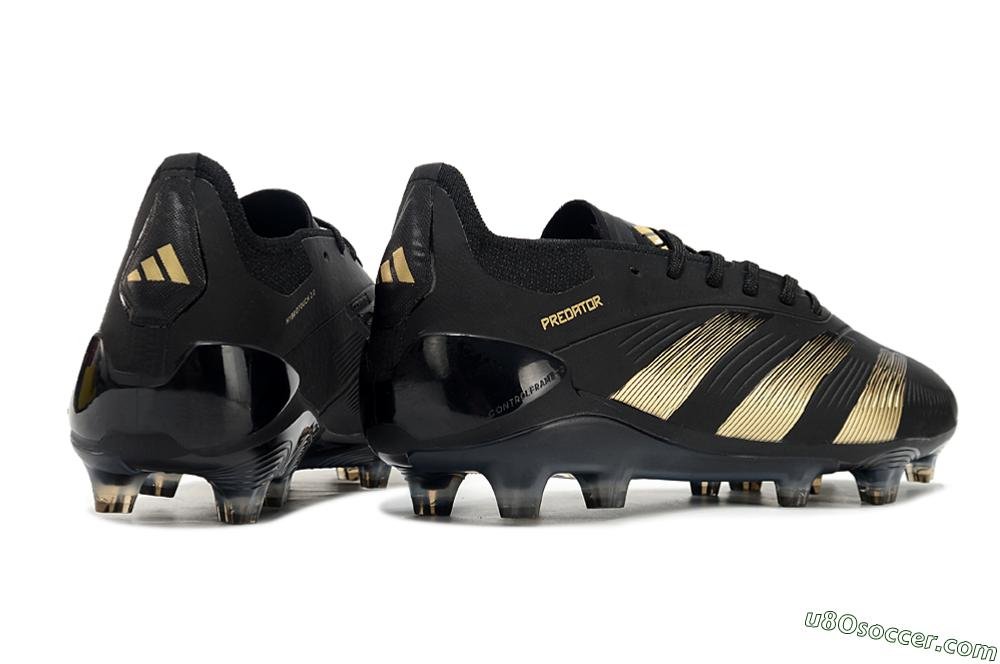 Adidas Predator Elite 24 FG Firm Ground Soccer Cleats - Black/Gold/Blue 6