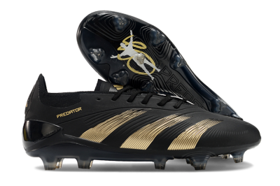 Adidas Predator Elite 24 FG Firm Ground Soccer Cleats - Black/Gold/Blue