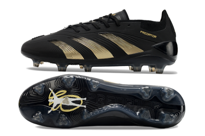 Adidas Predator Elite 24 FG Firm Ground Soccer Cleats - Black/Gold/Blue