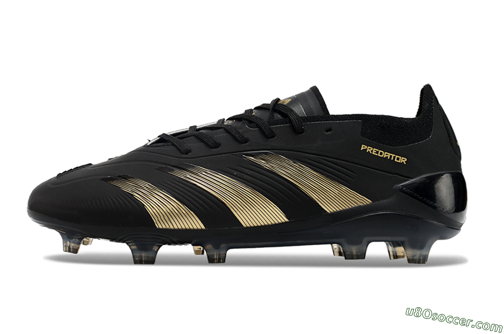 Adidas Predator Elite 24 FG Firm Ground Soccer Cleats - Black/Gold/Blue 2