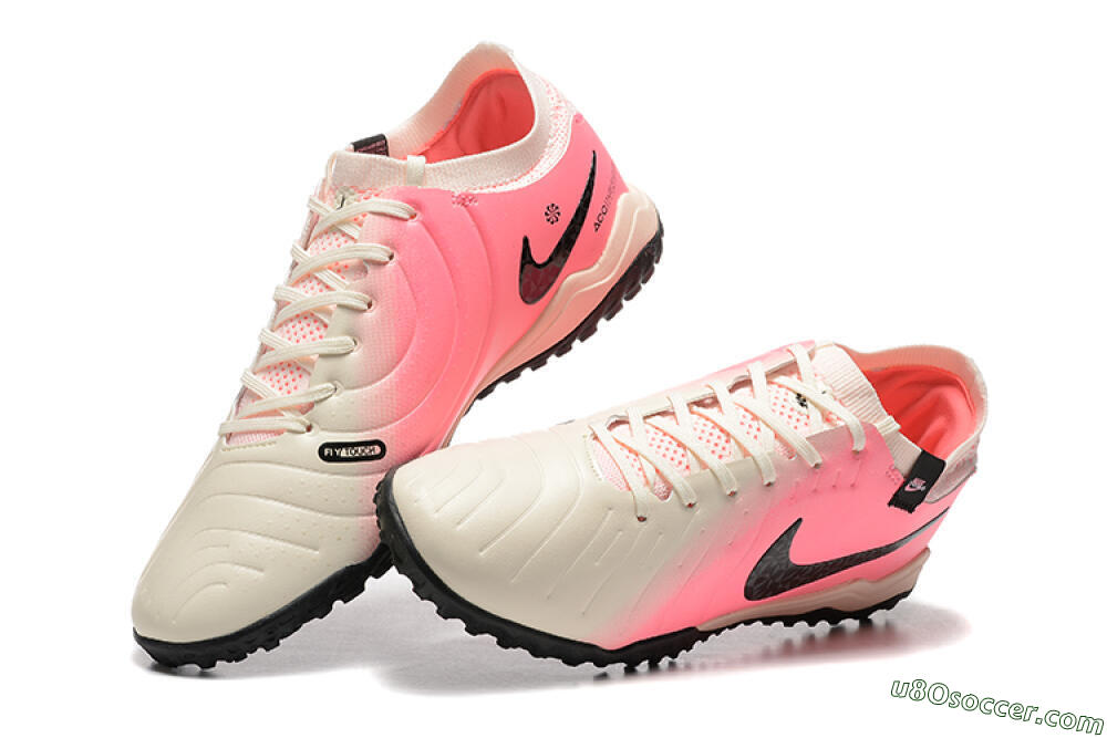 Nike Tiempo Legend 10 Pro TF Artificial Turf Soccer Shoes - White/Pink/Black 6