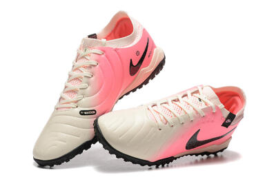 Nike Tiempo Legend 10 Pro TF Artificial Turf Soccer Shoes - White/Pink/Black