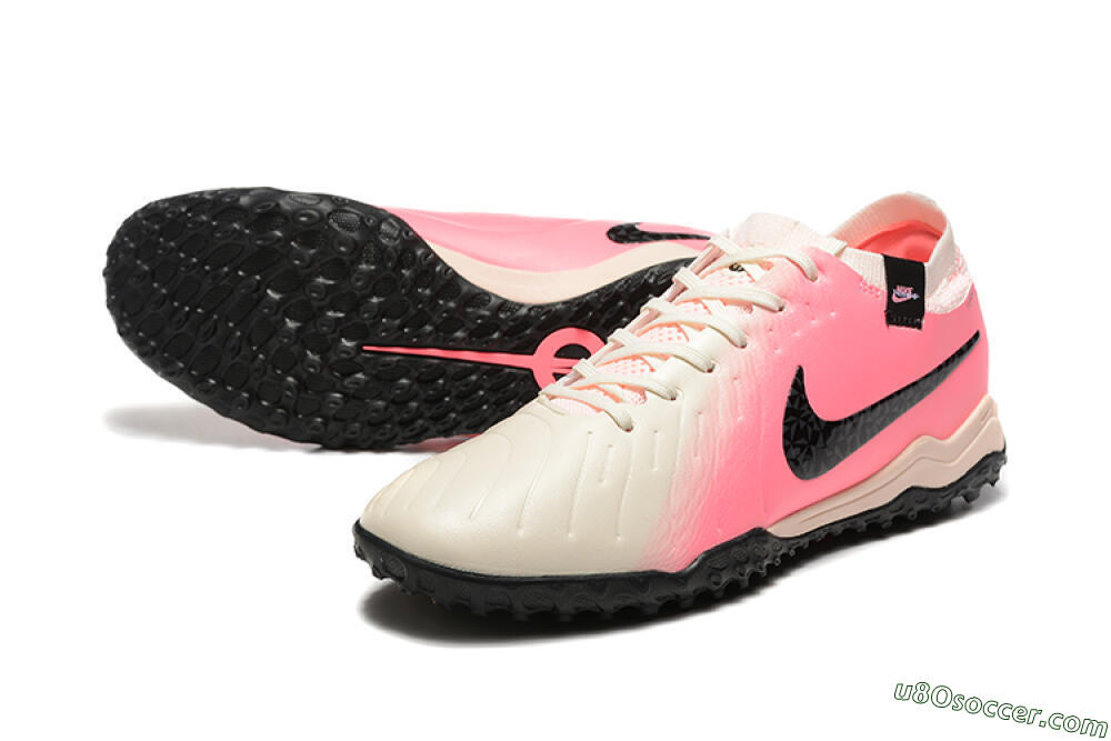 Nike Tiempo Legend 10 Pro TF Artificial Turf Soccer Shoes - White/Pink/Black 3