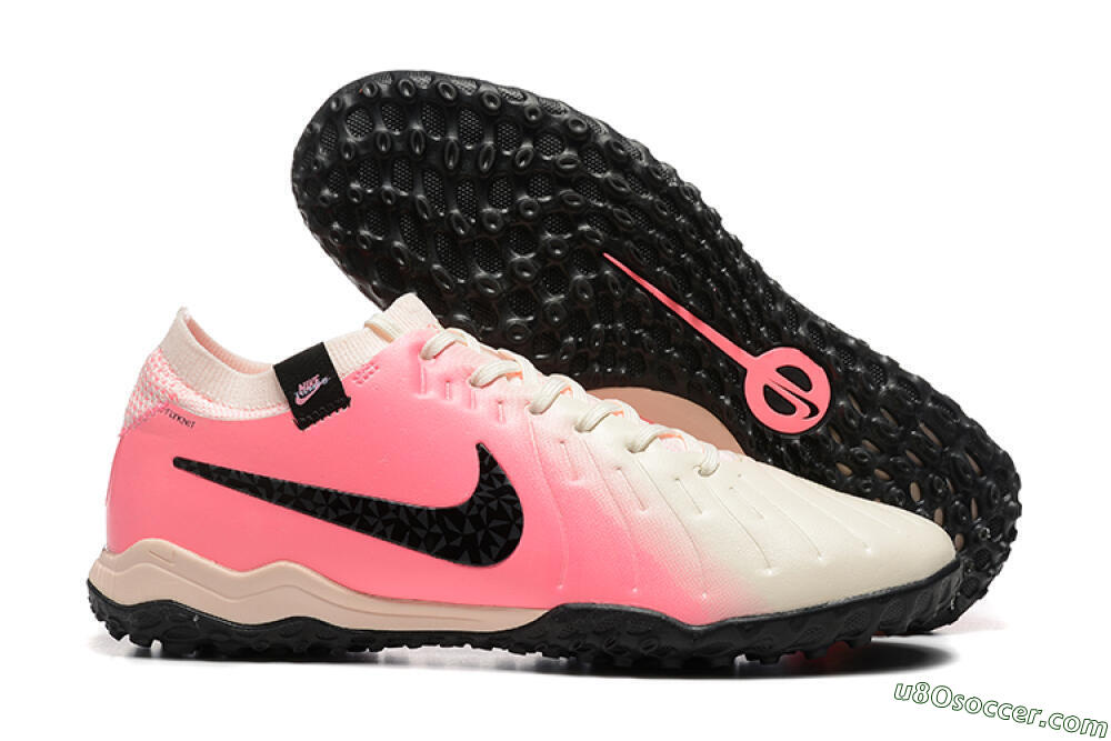 Nike Tiempo Legend 10 Pro TF Artificial Turf Soccer Shoes - White/Pink/Black 1