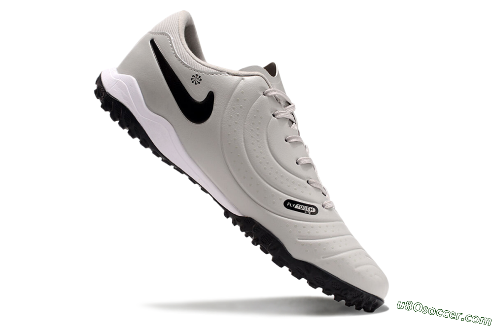 Nike Tiempo Legend 10 Pro TF Artificial Turf Soccer Shoes - Beige/Black/White 4