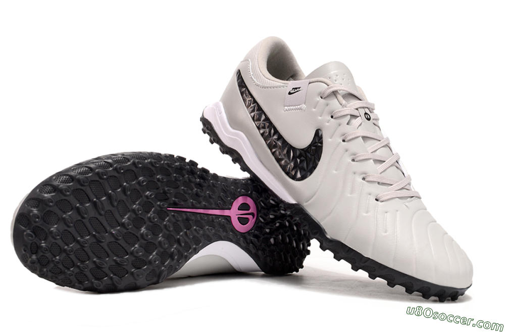 Nike Tiempo Legend 10 Pro TF Artificial Turf Soccer Shoes - Beige/Black/White 0