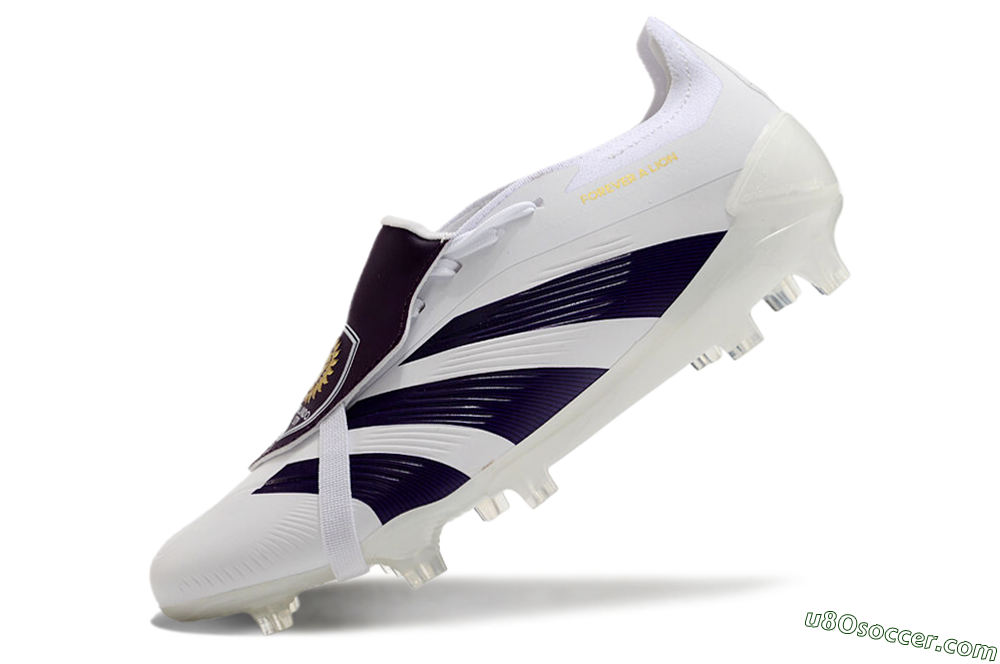 Adidas Predator Elite Foldover Tongue FG Firm Ground Soccer Cleats - White/Black/Gold 5