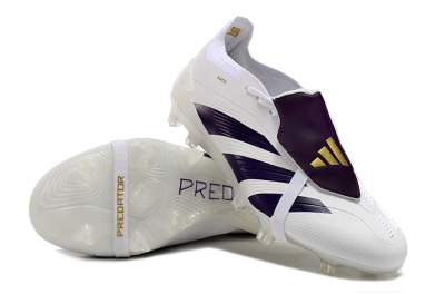 Adidas Predator Elite Foldover Tongue FG Firm Ground Soccer Cleats - White/Black/Gold