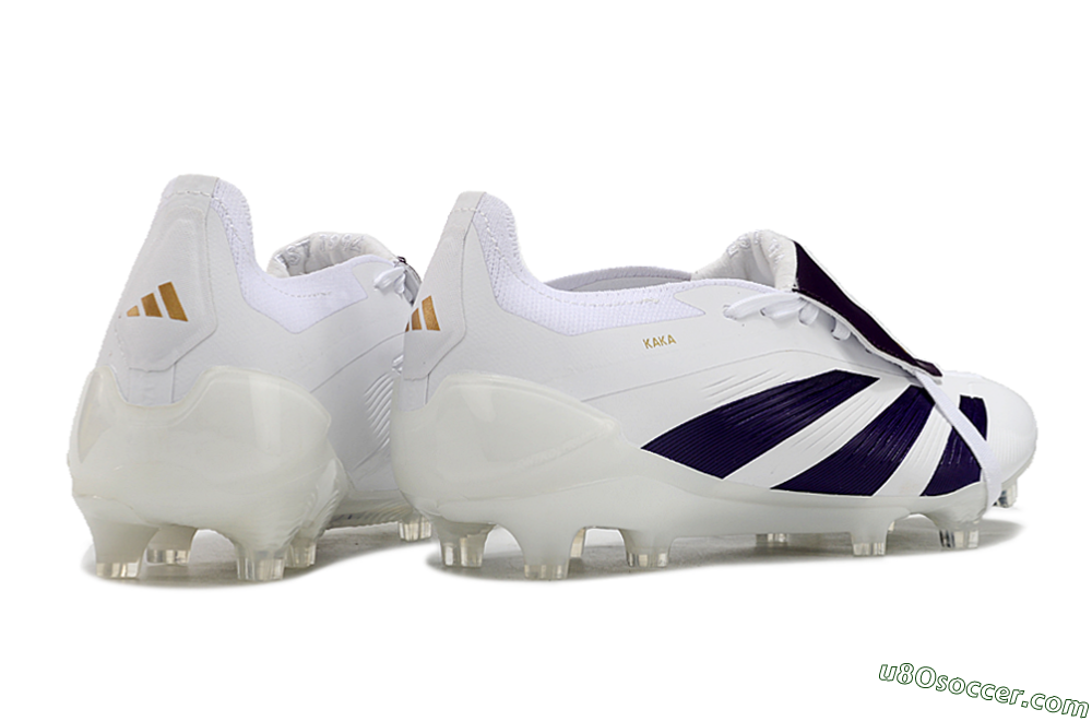 Adidas Predator Elite Foldover Tongue FG Firm Ground Soccer Cleats - White/Black/Gold 6