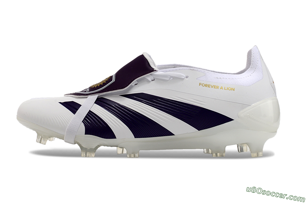 Adidas Predator Elite Foldover Tongue FG Firm Ground Soccer Cleats - White/Black/Gold 2